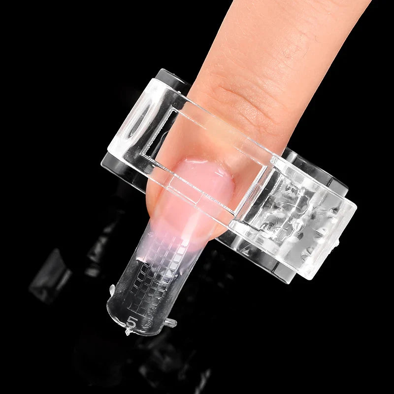 Acrylic Nail Clip Transparent Gel Quick Building Nail Tips Clips Fingernail Extension UV Clamps Manicuring Art Builder Tools Set