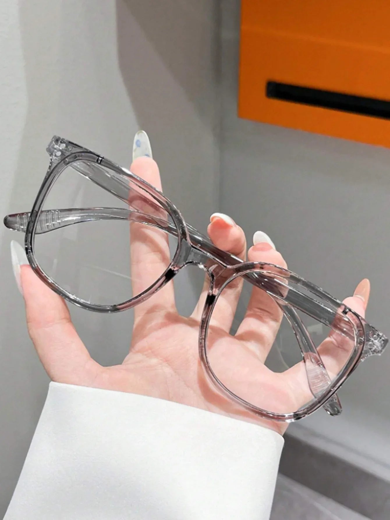 1Pc/3Pcs/4Pcs/6Pcs European and American Classic Popular Square Frame Glasses Set Men's and Women's Fashion Glasses