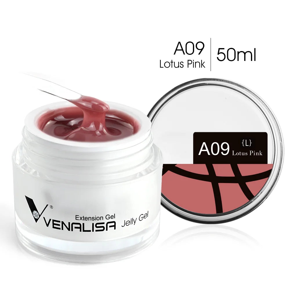 50ml Venalisa Soak off Thick Jelly Gel UV Construction Gel Builder Extend 24 Color Camouflage Milky White Nail Art Hard Nail Gel