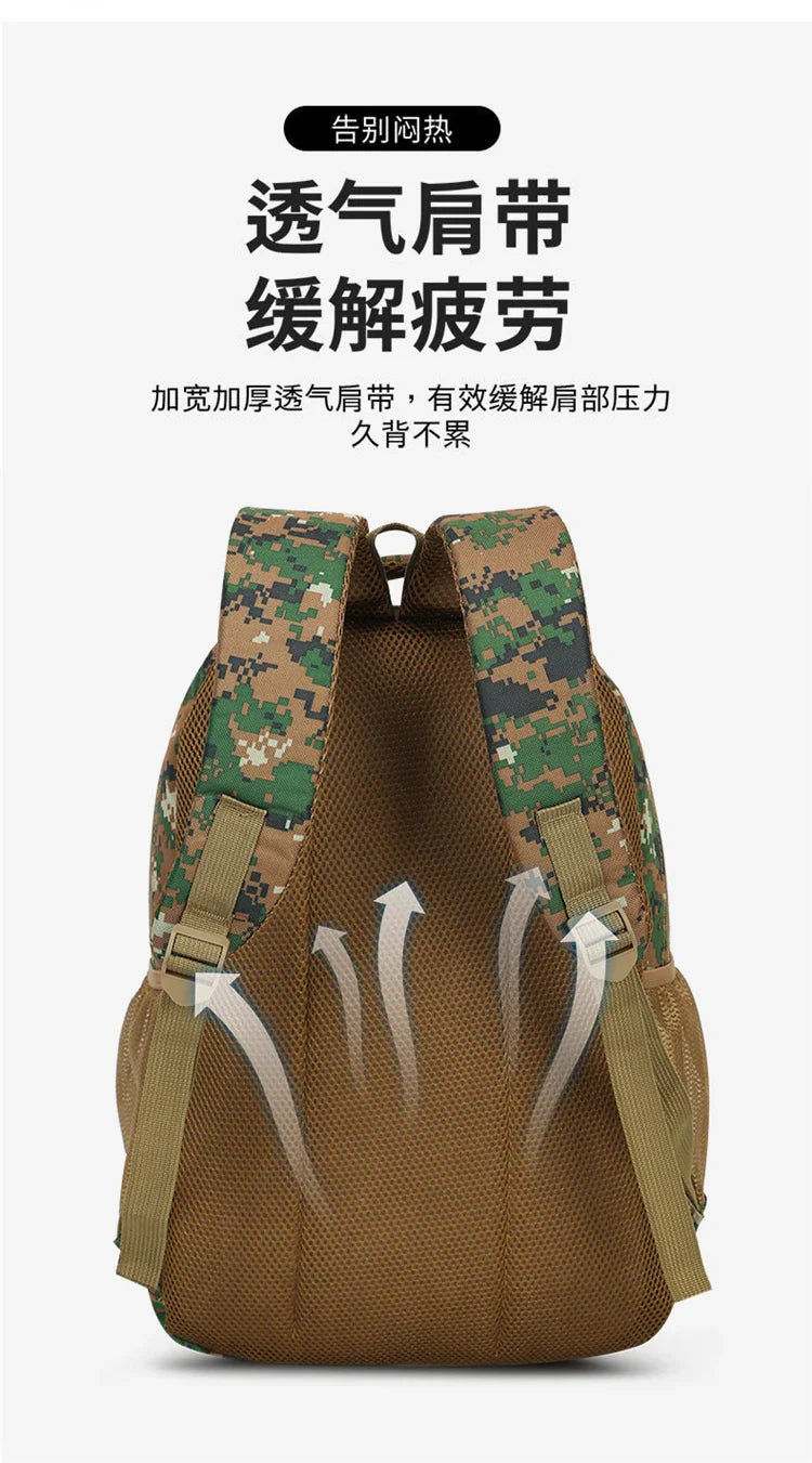 Camouflage Tactical Backpack for Men Large Capacity Outdoor PUBG Style Waterproof Travel School Bag Multifunctional for Daily Us
