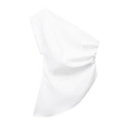 Asymmetric T-shirt New Women's Fashion Trend Spicy Girl Celebrity Temperament Off Shoulder Top