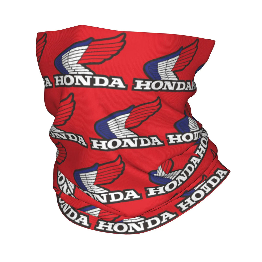 Custom H-Hondaes Motorcycle Rider Winter Headband Neck Warmer Women Men Ski Running Tube Scarf Moto Face Bandana Gaiter