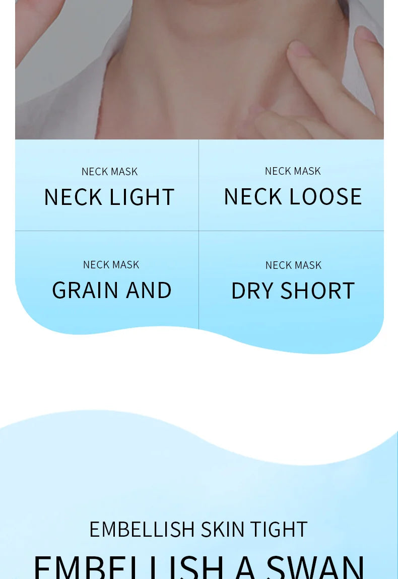 10PCS Collagen Anti Wrinkle Neck Mask Anti Aging Fade Fine Lines Firm Skin Moisturizing Brighten Rejuvenating SkinCare Cosmetics