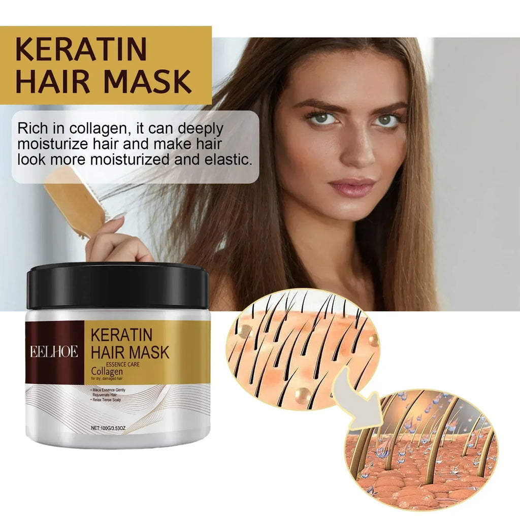 Hair Membrane Natural Repair Hair Mask Prevent Dryness Split Ends Repair Damage Frizz Tangles Soft Smooth Hair Care Products