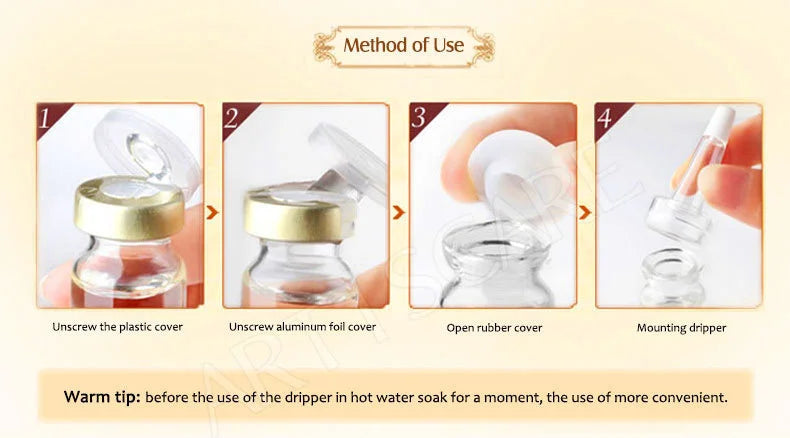 ARTISCARE Vitamin C Serum for Face Moisturizing 4Pcs Hyaluron Acid Facial Care Nourishing Essence SkinCare Products