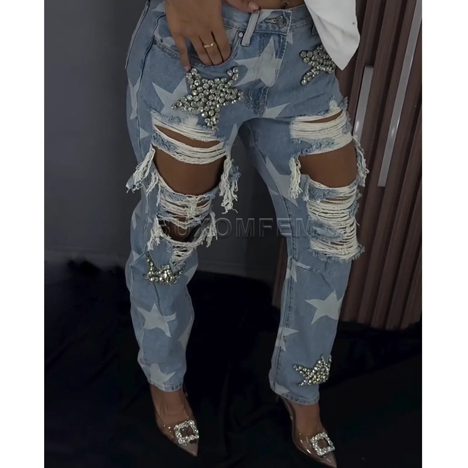 2025 Wide Leg Loose Jeans Female Streetwear Style Fashion Baggy Pants Women's New Stylish Full Length Straight Pant Outwear