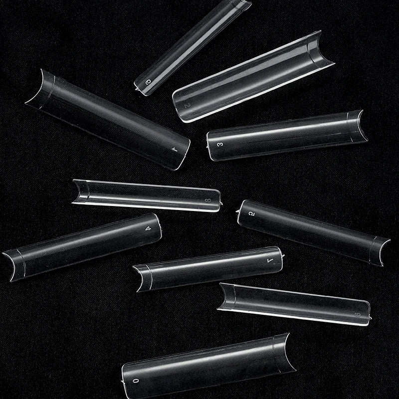 100/200PCS Professional 3XL Extra Long Clear Square Nail Tips Half Cover Acrylic Nails NO C CURVE Long Square Fake Nail Tips