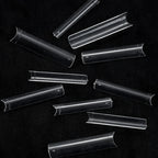 100/200PCS Professional 3XL Extra Long Clear Square Nail Tips Half Cover Acrylic Nails NO C CURVE Long Square Fake Nail Tips