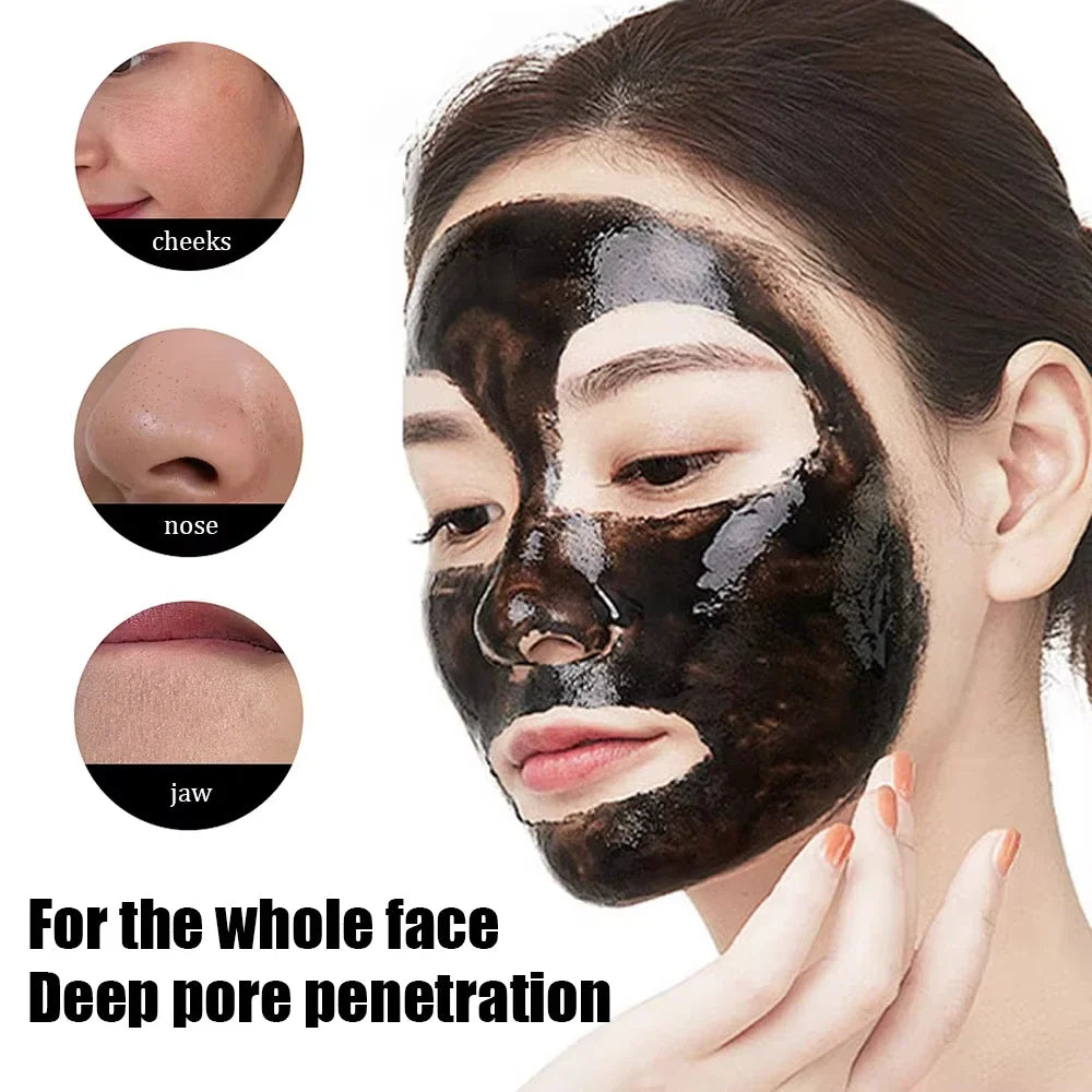 Bamboo Charcoal New Suction Face Deep Cleansing Black Mud Mask Blackhead Remover Peel-Off Mask Easy To Pull