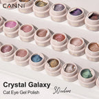 CANNI New 18ml Long Wear No-wipe Bright Topcoat Peeloff Base coat 5g Crystal Magnetic Cat Eye Gel Sparkling Glitter Varnishe