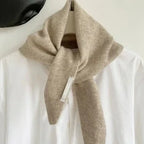 British Korean Style Niche Wool Knitted Triangular Scarf Women Headscarf Knitted Scarf Multi-functional Warm Knitted Scarf