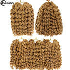 1- 5 Packs 8 inch Jumpy Wand Curl Jamaican Bounce Crochet Hair Natural Black Wand Curls Crochet Hair Short Curly Crochet Braids