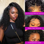 250% Density Short Bob Wig Human Hair 13x4 Lace Front Wigs Glueless Lace Frontal Wig Deep Wave Jerry Curly Wig For Black Women
