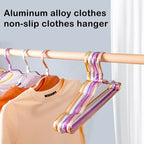 10pcs Aluminum Alloy Clothing Hanger Golden Durable Domestic Coat Supplies Organizer Wardrobe Organizer Clothing Storage Rack