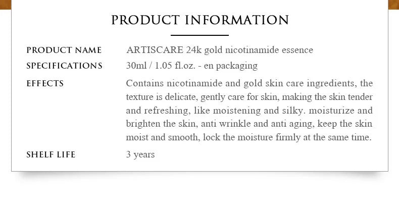 ARTISCARE 24K Gold SkinCare SET Face Cream Moisturizing Serum Dark Circles Essence Korean Skin Care Products