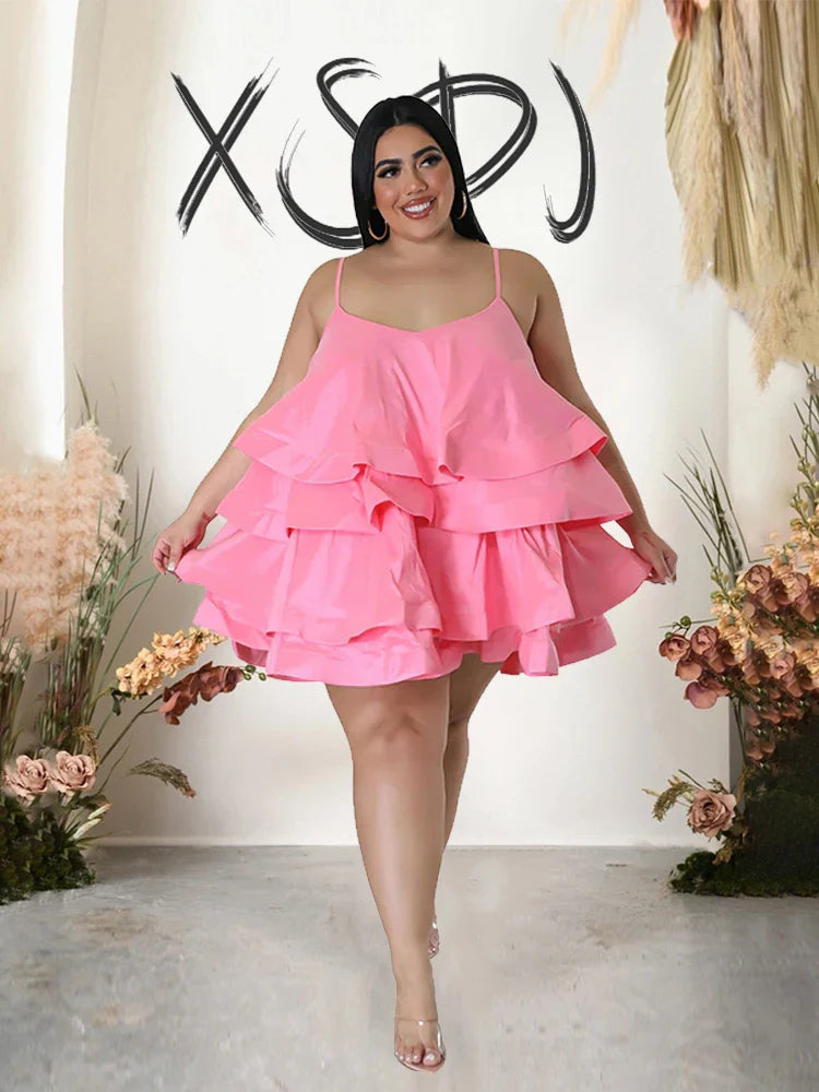 Elegant Chic Large Women Dresses Satin Summer Sexy Party Dress Strap Sleeveless Loose Plus Size Dresses Wholesale Dropshipping