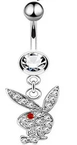 Belly Button Rings for Women Bunny Navel rings Gold color Rabbit Belly Rings Gem stone Belly Piercing Jewelry Body Jewelry