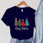 Christmas Lights Xmas Tree Print Fashion Graphic Women Tops Women Tshirt Tee Funny Christmas Party Aesthetic Shirt Camisas Mujer