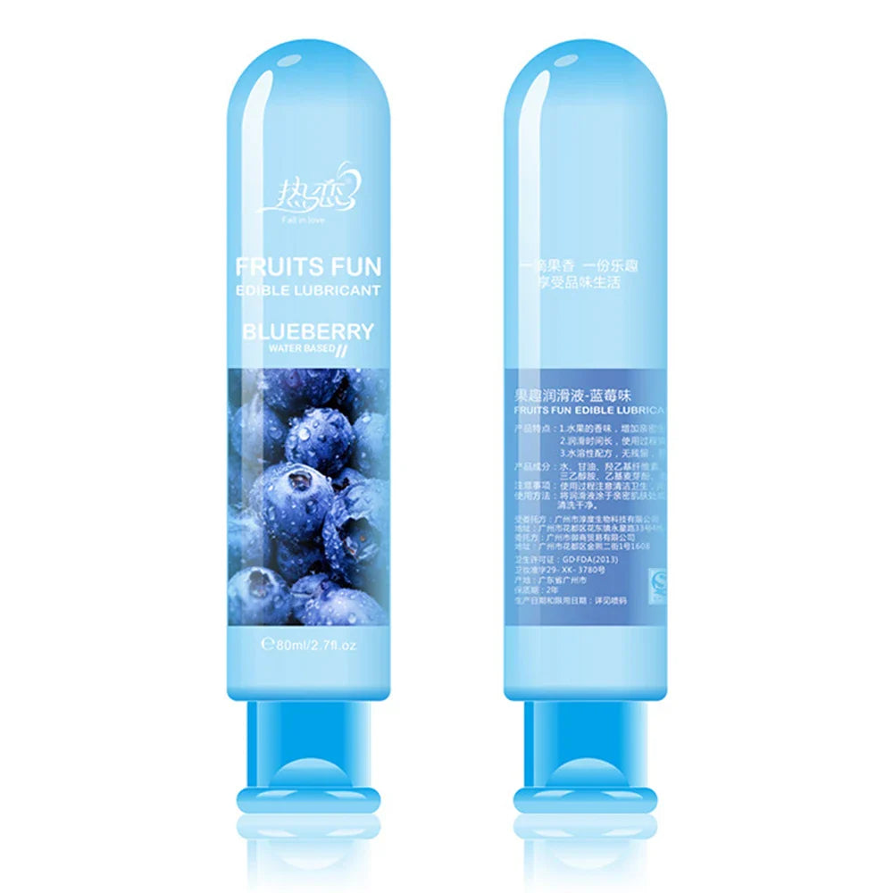 200ml Fruit Flavor Sex toy for women men Lubricant Sex Water-based Blueberry Strawberry Peach Sex Oil Vaginal Anal Gel Adults 18