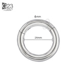 ASTM F136 Titanium PIERC Hinged Segment Hoop Earrings Large size Nose Rings 10G-6G 2.5mm-4mm Seamless Labret Lip Body Piercing