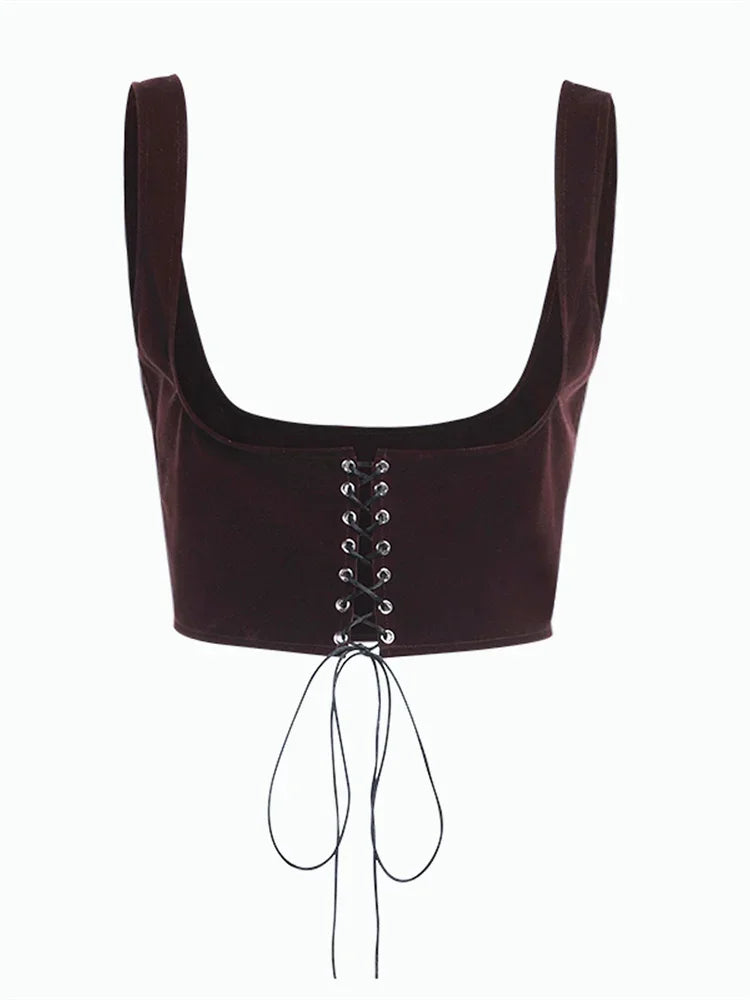 2024 Vintage Women's Corset Vest Steampunk Harness Strechy Waistcoat Wide Cincher Bandage Low Cut Tank Top