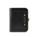 CONTACT'S Genuine Leather Short Wallets for Women Kiss Lock Classic Wallet Metal Frame Coin Purses Card Holder Money Clip Bags