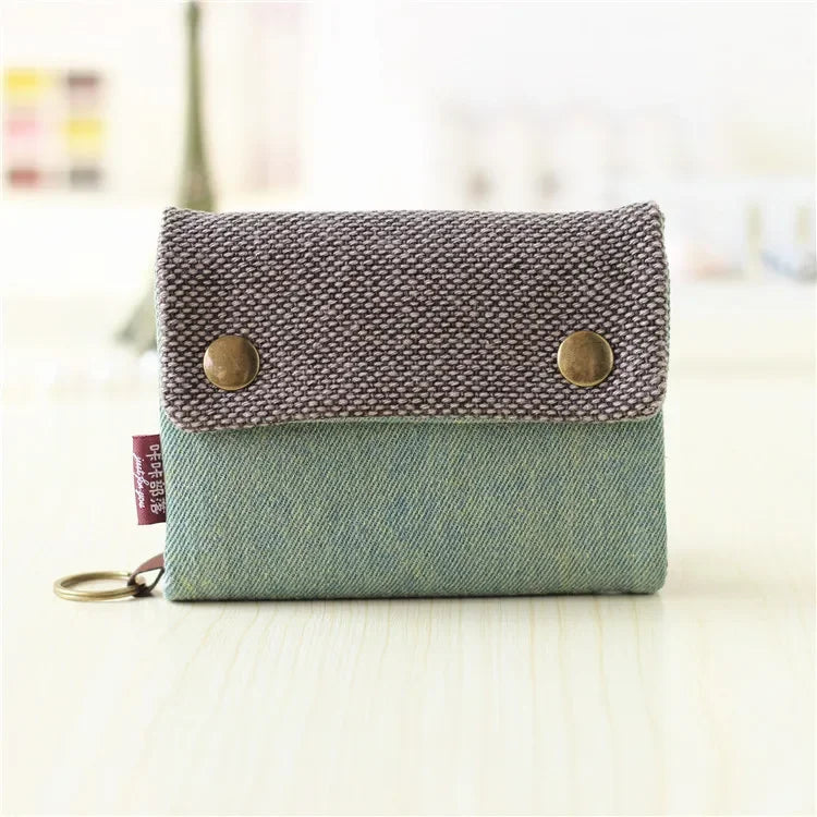 1pcs New Canvas Cartoon Totoro Cat Printed Flower Dog Women Short Wallet Cute Mini Money Key Bag Coin Pocket Purse for Children
