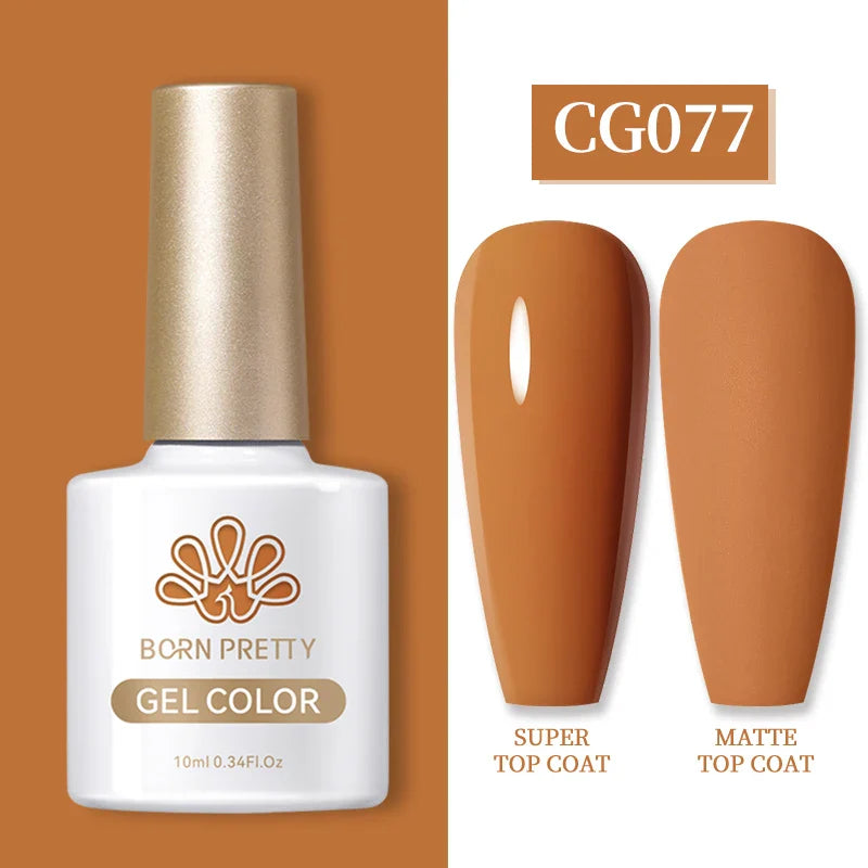 BORN PRETTY Fall Gel Nail Polish 10ml Orange Nude Brown Gel Nail Polish Halloween Nails Coral Orange Gel Varnish Manicure DIY