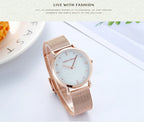 2025 New Women's Luxury Watch Matte Dial Japanese Quartz Movement Stainless Steel Mesh Strap Hannah Martin Brand Original Watch