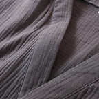 2025 Japanese New Spring/Summer Couple Kimono Robe 100% Cotton Crepe Cloth Men's and Women's Bathrobe Thin Home Sleeping Robe