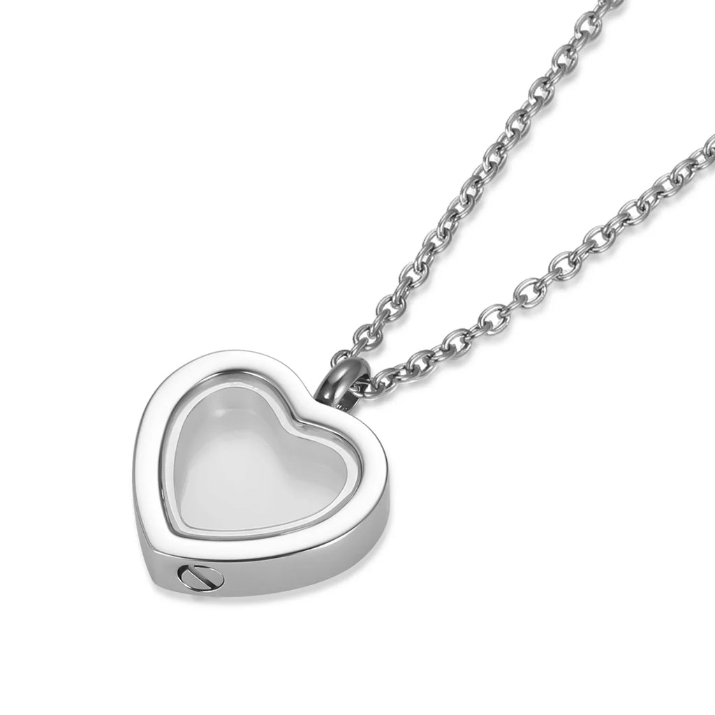 Cremation Jewelry for Ashes for Human Keepsake Stainless Steel Memorial Pendant Cremation Urn Necklace for Human Ashes