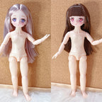 30cm Two-dimensional Doll Comic Face 1/6 Bjd Doll or Dress Up Clothes Children's Girl Birthday Gift Toys Kids Toys