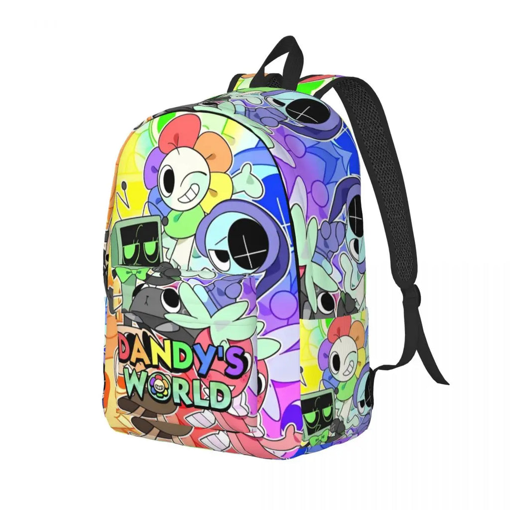 Dandys World Cool Backpack Lightweight High School Hiking Travel Game Logo Daypack for Men Women Laptop Computer Shoulder Bag