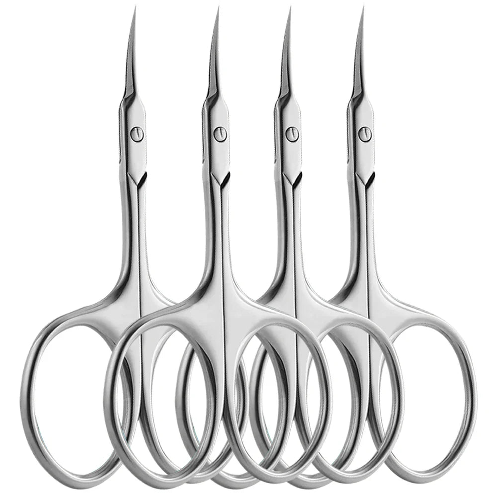 1/2/4Pcs Russian Cuticle Scissors Nipper Dead Skin Scissors Stainless Steel Manicure Pedicure Tools Nail Trimmer Clipper