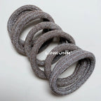 6PCS Women Glitter Hair Scrunchies Girls Elastic Hair Rubber Bands Hair Holder/Gum Hair Accessories Ponytail Hair Holders