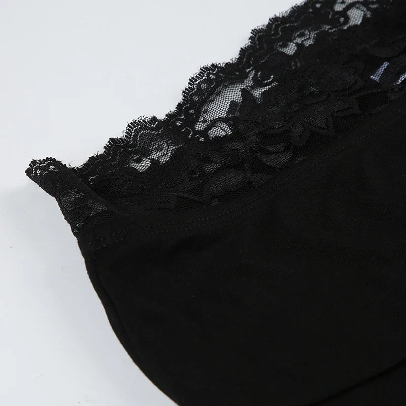 Cuteandpsycho Lace Patchwork Bow Straight Pants Y2K Fashion Aesthetic Cute Trousers Harajuku Streetwear Joggers 2000s Bottoms