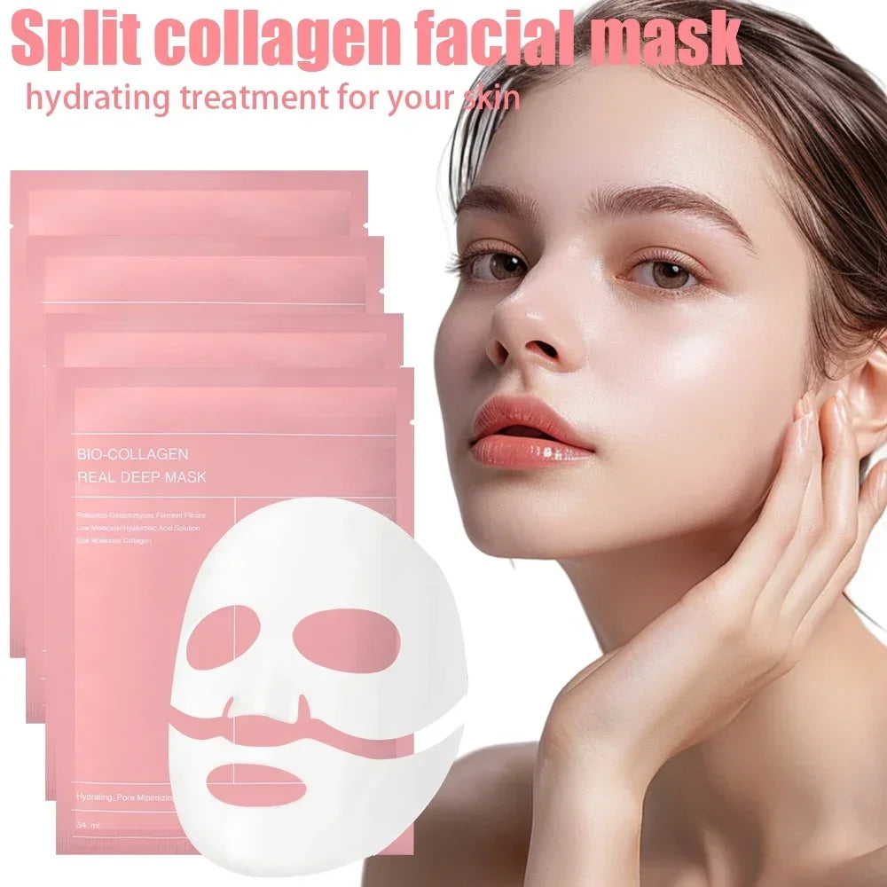 Bio-Collagen Face Mask Shrink Pore Deep Moisturizing Overnight Mask Anti-Wrinkle Hydrating Refreshing Brightening Face Skin Care