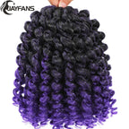 1- 5 Packs 8 inch Jumpy Wand Curl Jamaican Bounce Crochet Hair Natural Black Wand Curls Crochet Hair Short Curly Crochet Braids