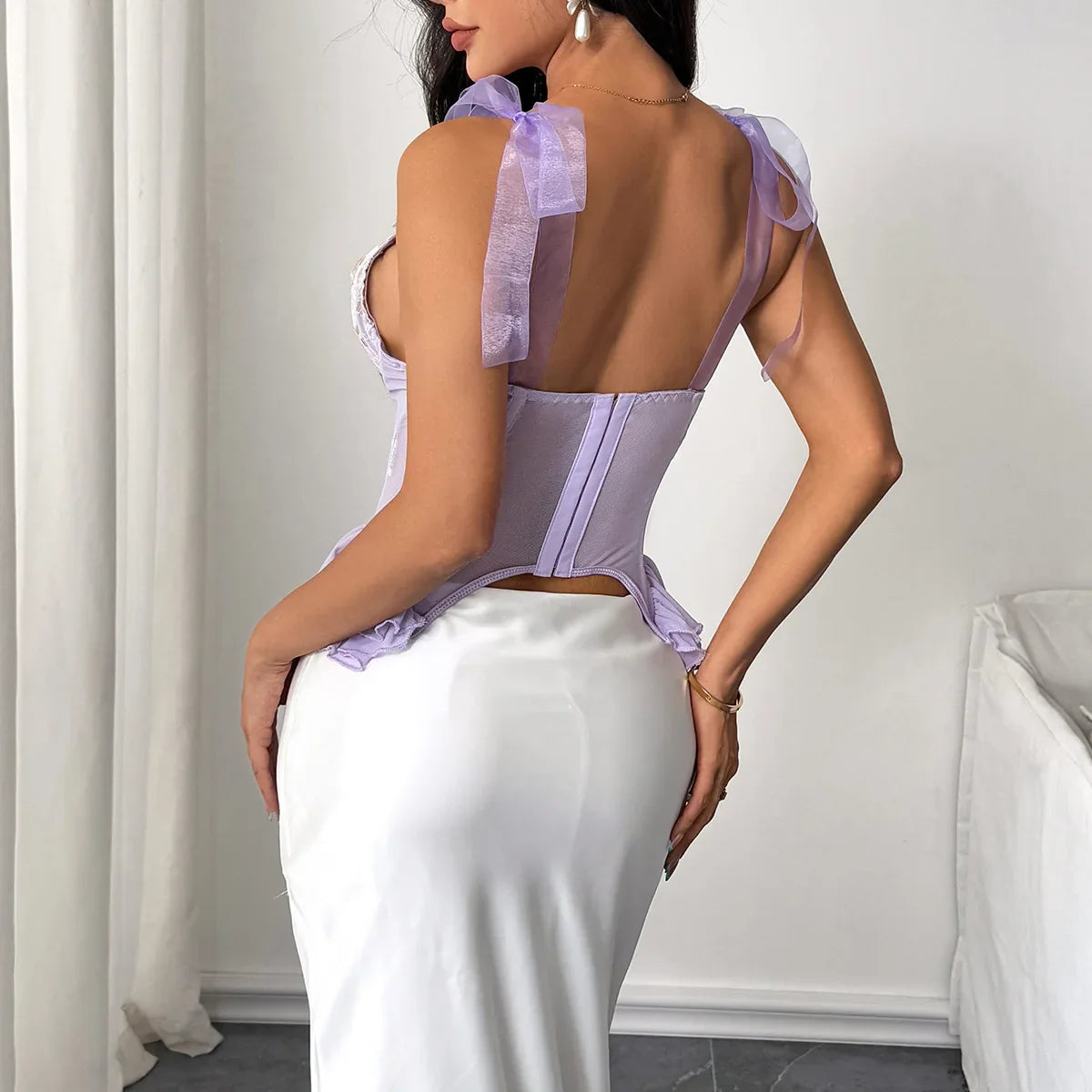 Best Selling Floral Embroidery Steel Ring Mesh Strap Vest Top Women's Outerwear Casual Breathable Summer Tank Tops