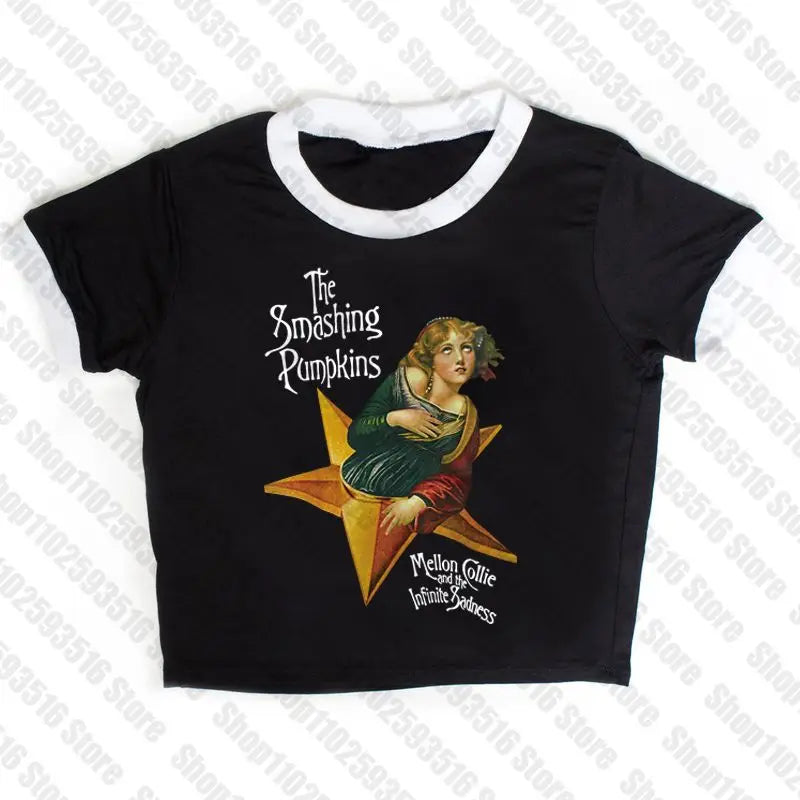 Aesthetic Tops for Women Crop Top Women 2000s Tops With Suspenders Gothic Clothes Vintage Clothing Harajuku Grunge Clothes Y2k