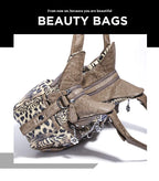 Angelkiss Women Handbags Leopard Bag Top-handle Handbag Fashion Satchel Dumpling Pack Shoulder Bag Tote Bag Hobos Large Purse