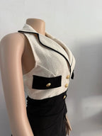 Elegent Office Lady Jumpsuits for Women Full Length Summer V Neck Sleeveless Blazer Jumpsuit High Waist Sexy Backless Jumpsuit