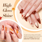 BORN PRETTY Fall Gel Nail Polish 10ml Orange Nude Brown Gel Nail Polish Halloween Nails Coral Orange Gel Varnish Manicure DIY