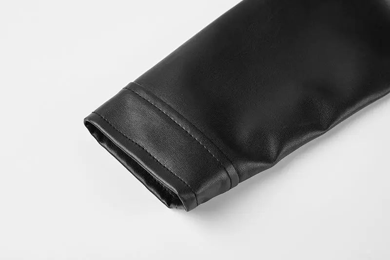 Baby Boys' Leather Jacket Spring and Autumn Children's PU Jacket Casual Motorcycle Jacket Girl Coat