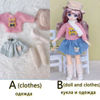 30cm Two-dimensional Doll Comic Face 1/6 Bjd Doll or Dress Up Clothes Children's Girl Birthday Gift Toys Kids Toys