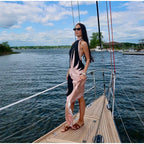 elegant Women's Formal Office Blazer Contrast White Cuff Single Breasted Lapel Jacket Loose Fit Casual Daily Streetwear Outfit