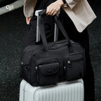 AJI Women Travel Bag Nylon Handheld Travel Bag Carry On Luggage Bag Large Capacity Weekender Gym Sport Holdall Overnight Bag