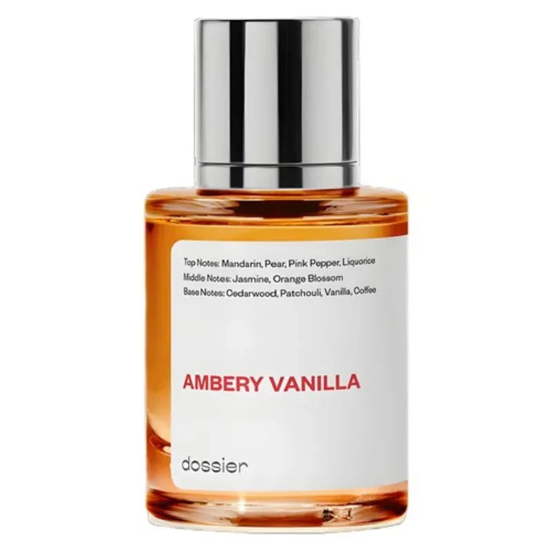 50ML Dossier Ambery Saffron Ambery Vanilla Floral Marshmallow Gourmand White Flowe Arabian Women's Perfume Birthday Present
