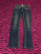 Buddha Statue Pocket Embroidery Low Waist Jeans Hip-hop Punk Street Fashion Washed Casual Jeans Women's Clothing