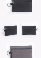 Canvas Mini Coin Wallet Bag Solid Color Zipper Key Bag Money Pocket Purse Women Men Small Card Holder Change Coin Purses